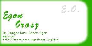 egon orosz business card